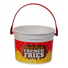 Gold Medal 2303 French Fry Bucket 48oz Plastic 300/CS